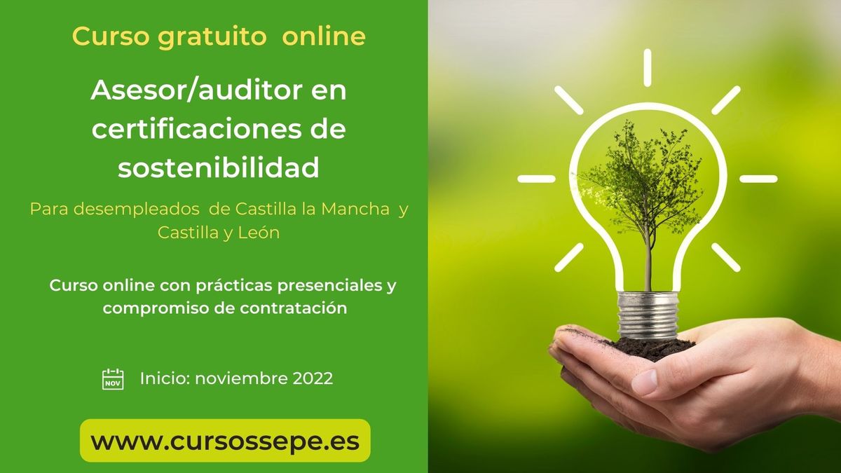 Curso de Asesor en certificaciones de la sostenibilidad